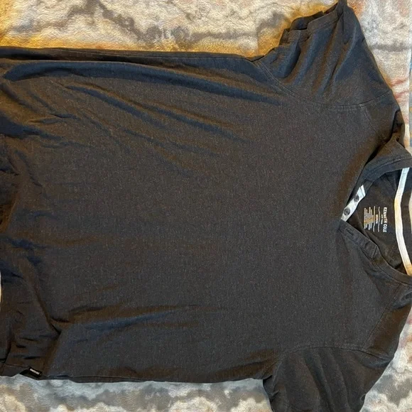 Kenneth Cole Men's Charcoal Button V-Neck Shirt - Picture 2 of 6